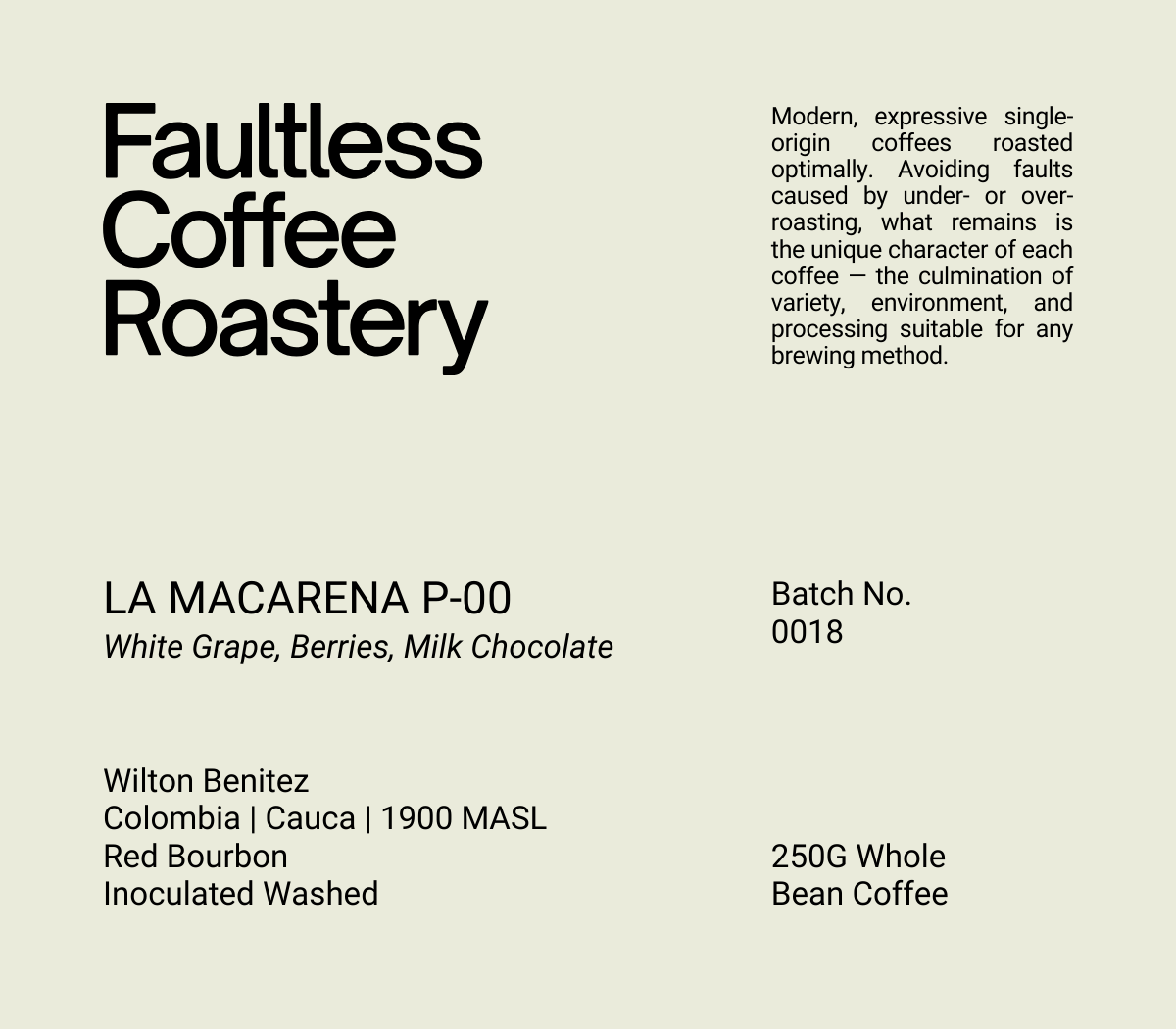 0018: La Macarena P-00, Colombia